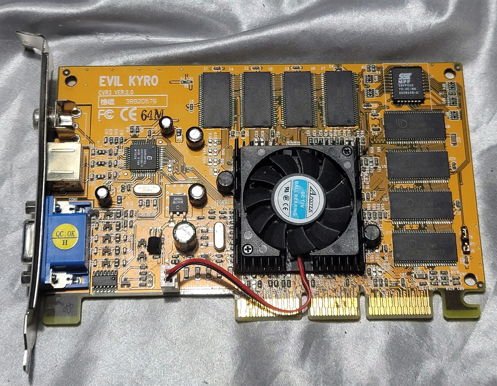 POWER COLOR EVIL KYRO CVR3 64MB AGP 4X VGA SVIDEO 128-BIT VIDEO CARD 38920576
