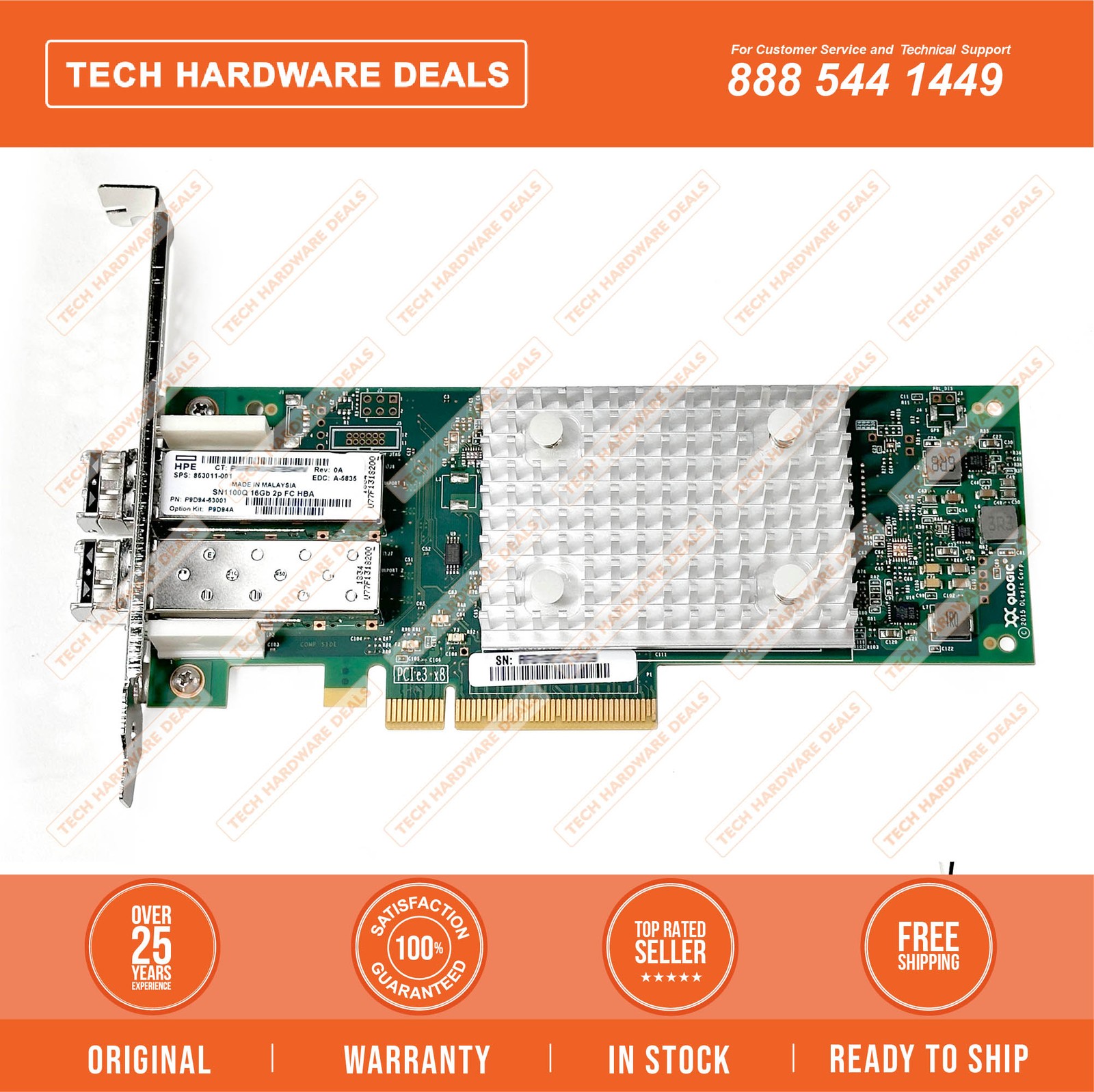 P9D94A HPE StoreFabric SN1100Q 16Gb Dual Port FC HBA with SFPs
