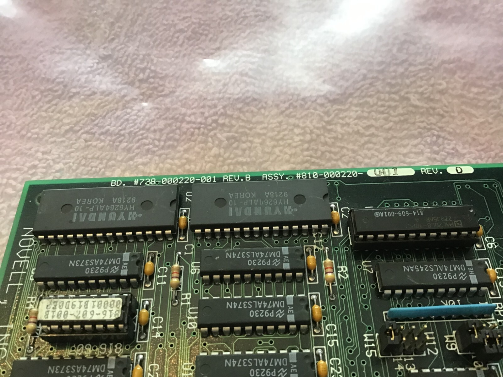NOVELL 738-000220-001 ISA ETHERNET ADAPTER ASSY NO 810-000220-001 Vintage