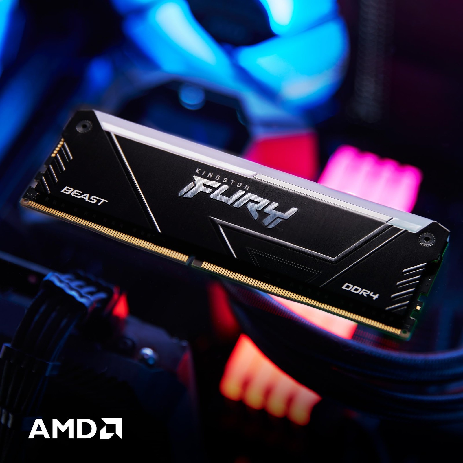 Kingston FURY Beast DDR5 RGB 8GB Memory 4800MTs Intel XMP Ready Black
