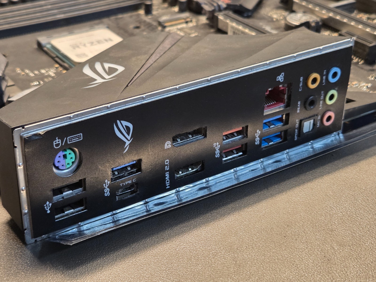 ASUS ROG Strix B450-F Gaming Motherboard + Ryzen 5 Pro 2400G – No RAM + IO