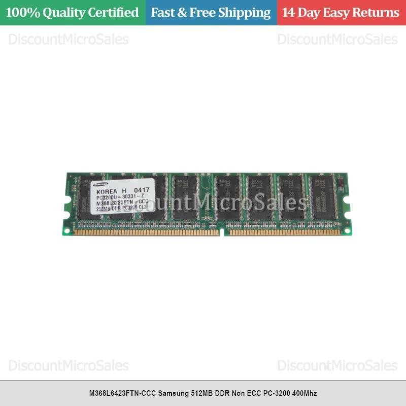 M368L6423FTN-CCC Samsung 512MB DDR Non ECC PC-3200 400Mhz
