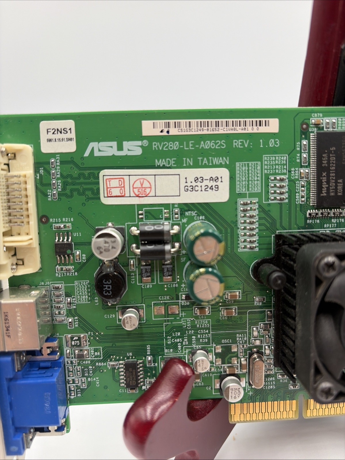ASUS ATI RADEON 9200 128MB RV280-LE-A062S AGP Sony Vaio AGP Video Card Works!