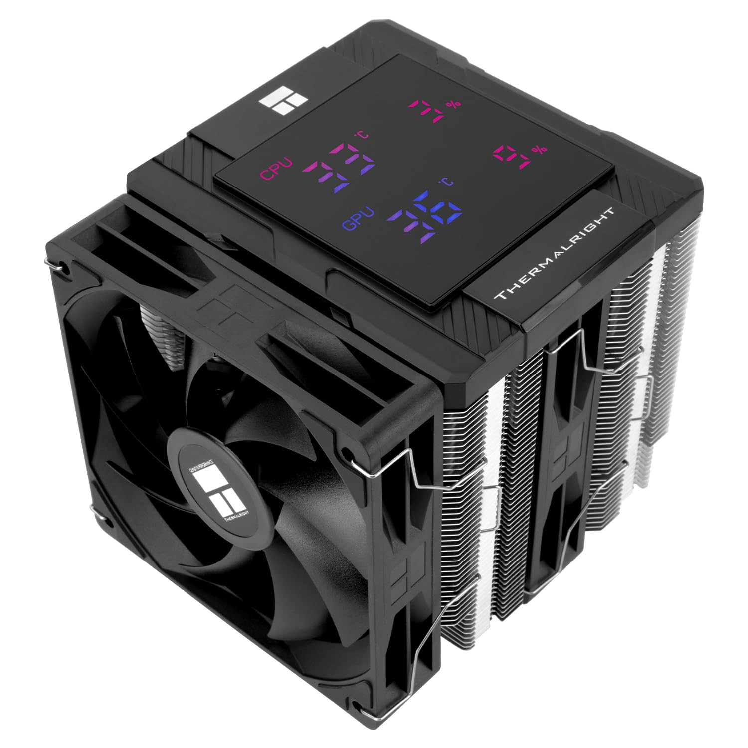 Peerless Assassin 120 Digital Black CPU Cooler, Double 120Mm PWM Fans with 1850R