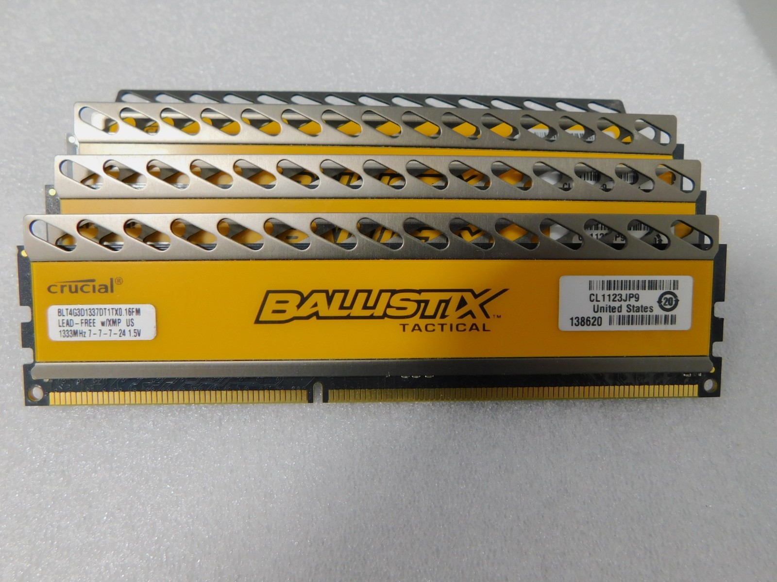 16GB Kit 4x4GB Crucial BLT4G3D1337DT1TX0.16FM 1333MHZ DDR3 Ballistix Tactical