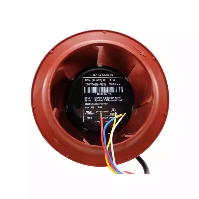 R1G133-AA65-36 Centrifugal Fan DC48V 0.7A 28W φ133 For Air Purifier Cooling Fan