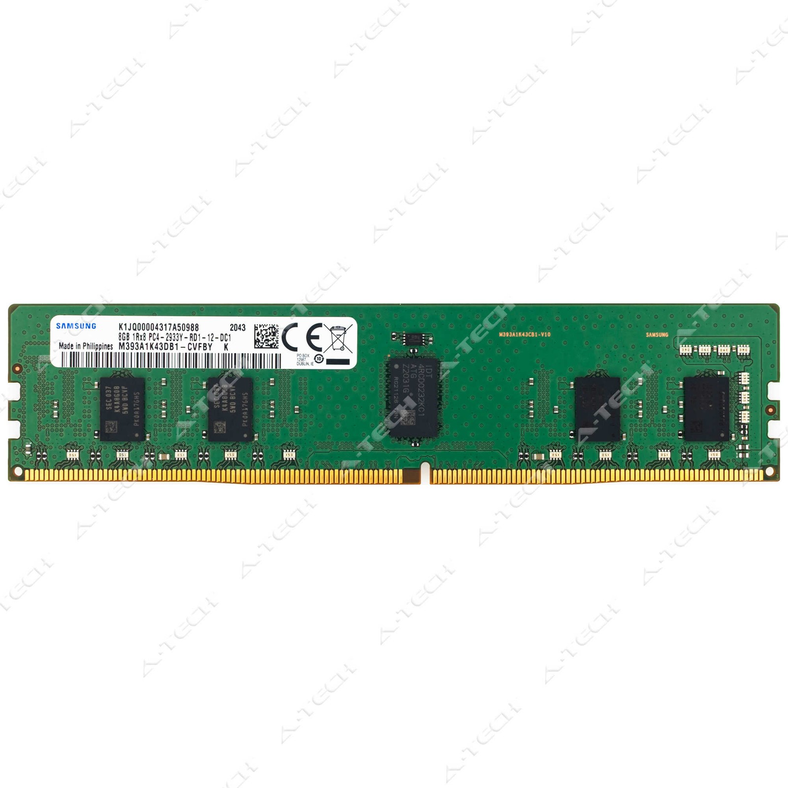 Samsung 8GB DDR4 2933 MHz PC4-23400 ECC RDIMM Server Memory RAM M393A1K43DB1-CVF