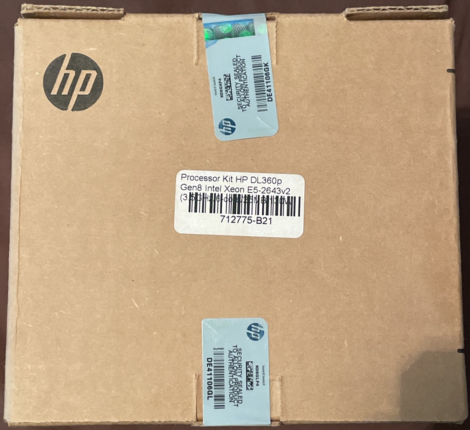 New Sealed Processor Kit, HP DL360p Gen 8 Intel Xeon E5-2643v2, 712775-B21