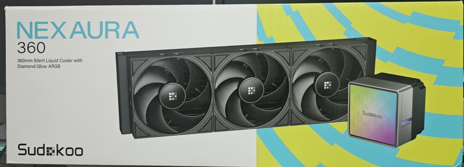 Sudokoo NEXAURA 360 360mm Liquid CPU Cooler Silent ARGB Black 120mm