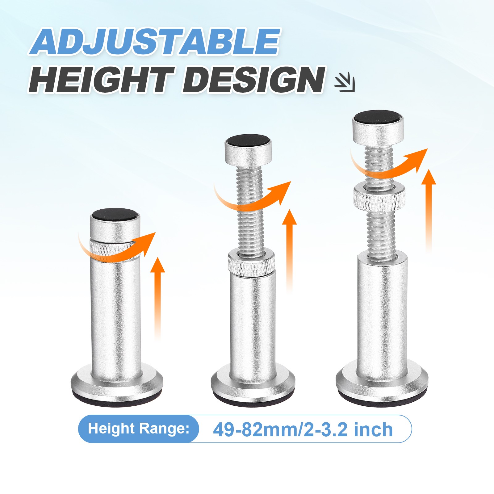 2Pack Graphics Card GPU Support,49-82mm Adjustable Height, Aluminum Alloy Silver