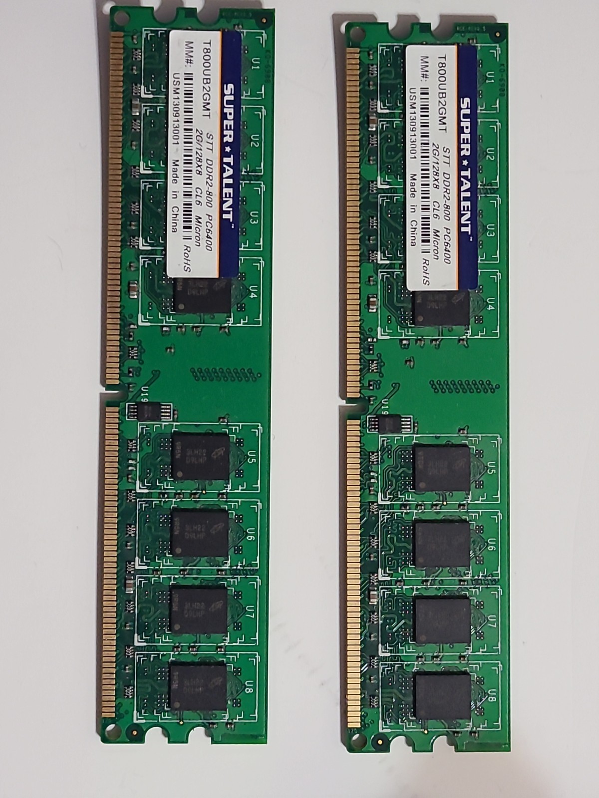Super Talent 4GB 2GX2 DDR2 SDRAM 800MHz PC2-6400 T800UB2GMT CL6
