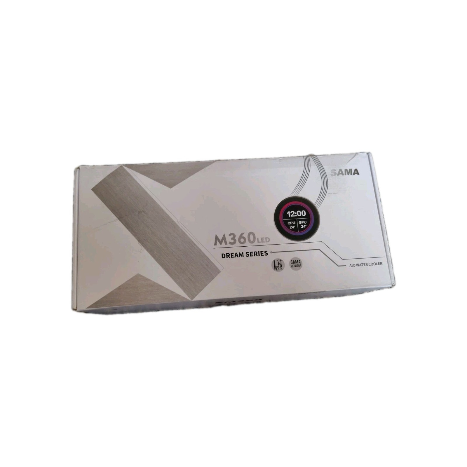 SAMA SM360 LED Dream Series AIO 360mm Liquid Cooler 2.8in Display – 3 Fans White