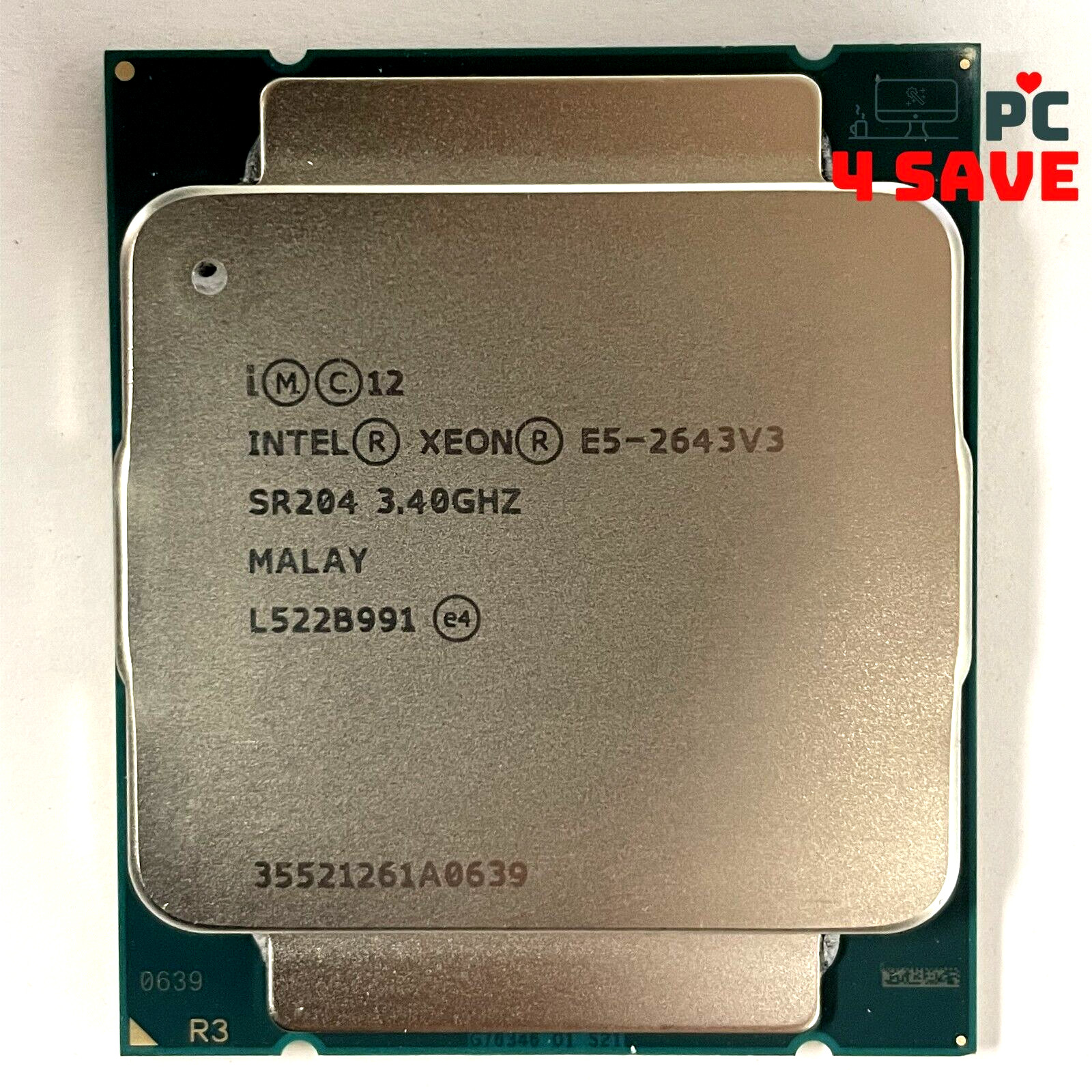 Intel Xeon E5-2643 V3 SR204 3.40GHz 20M Six-Core LGA 2011-3 R3 Server CPU 135W