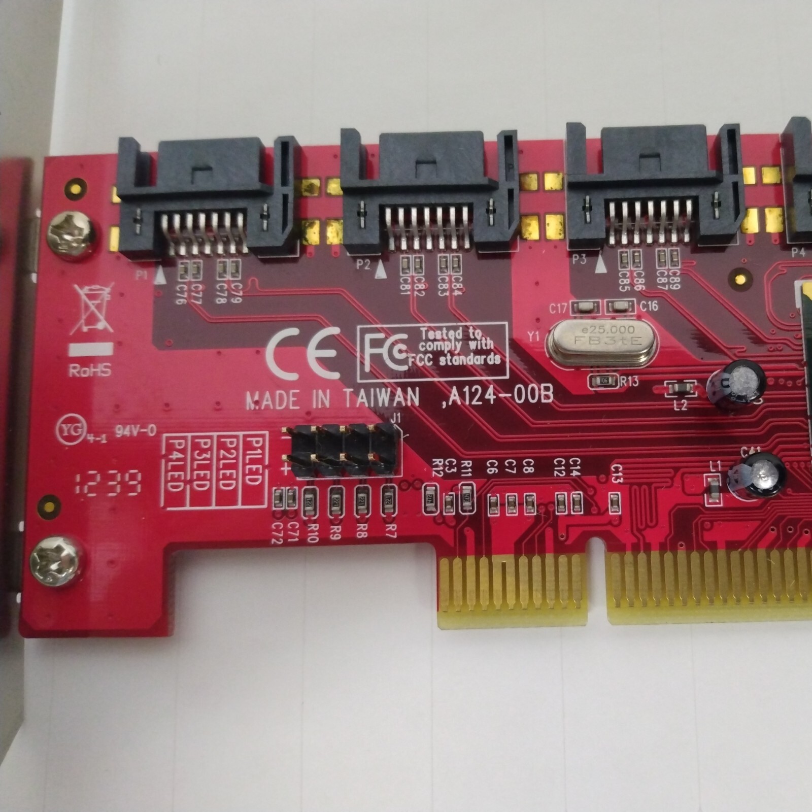Rosewill A124-00B 4-Port PCI SATA Controller Card Raid 5 *NEW