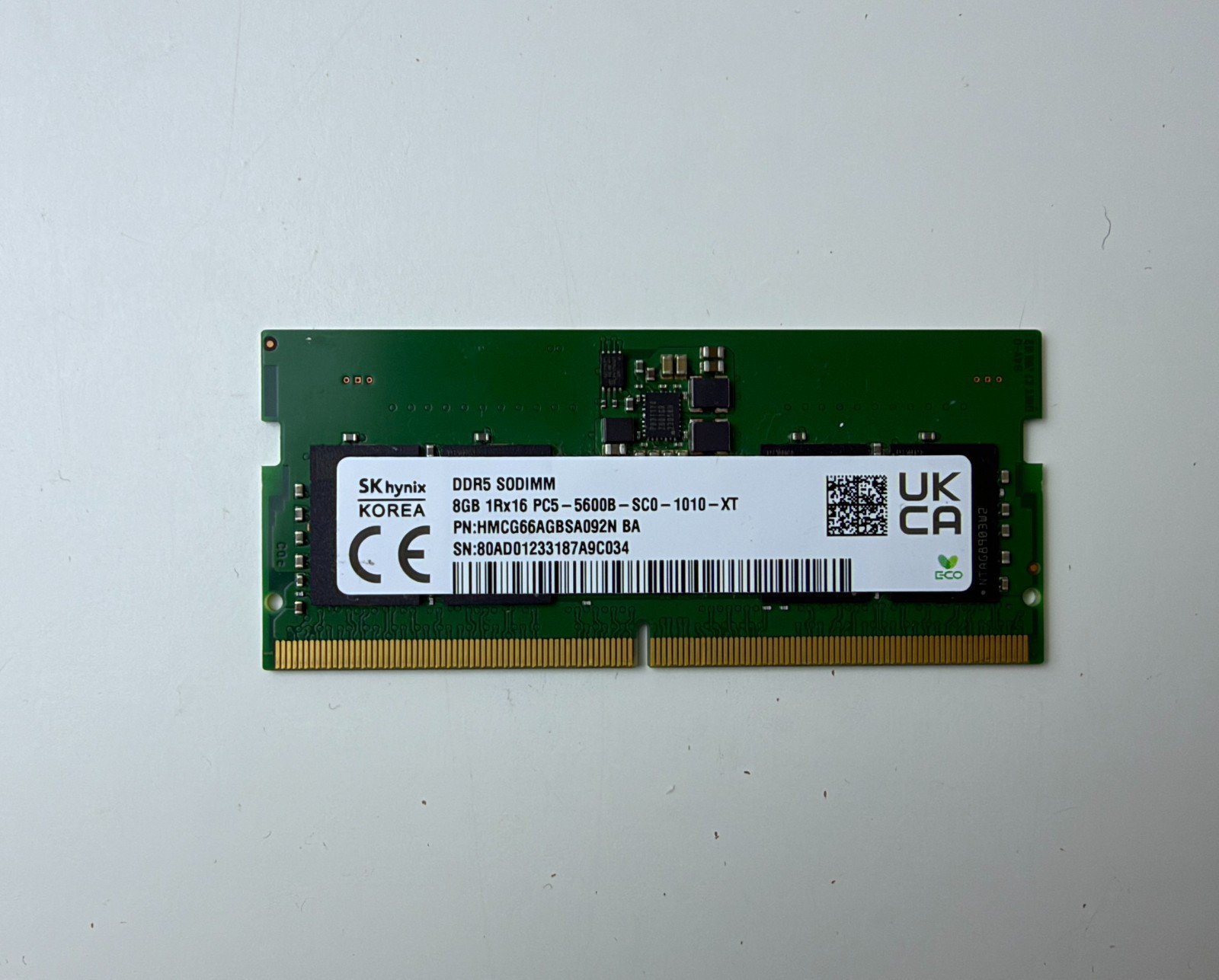 HMCG66AGBSA092N Hynix 8GB 1Rx16 DDR5-5600B SODIMM Laptop Memory