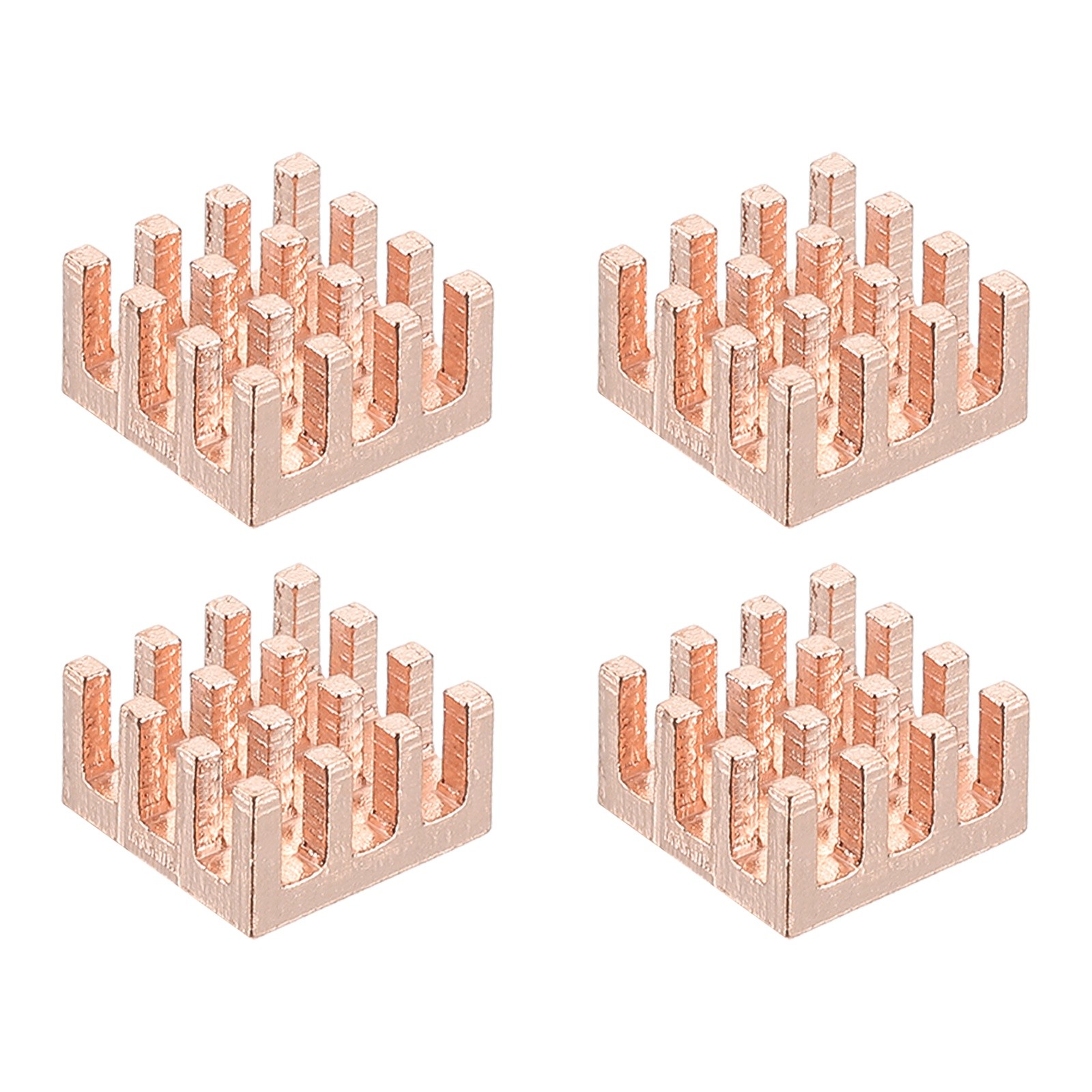 4 Pcs Copper Heatsink 9x9x5mm, Heat Sink Cooler Radiator for Raspberry Pi