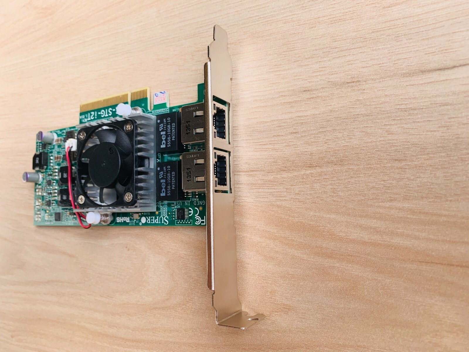 Full height support SuperMicro AOC-STG-I2T 2-port 10GbE Adapter network card