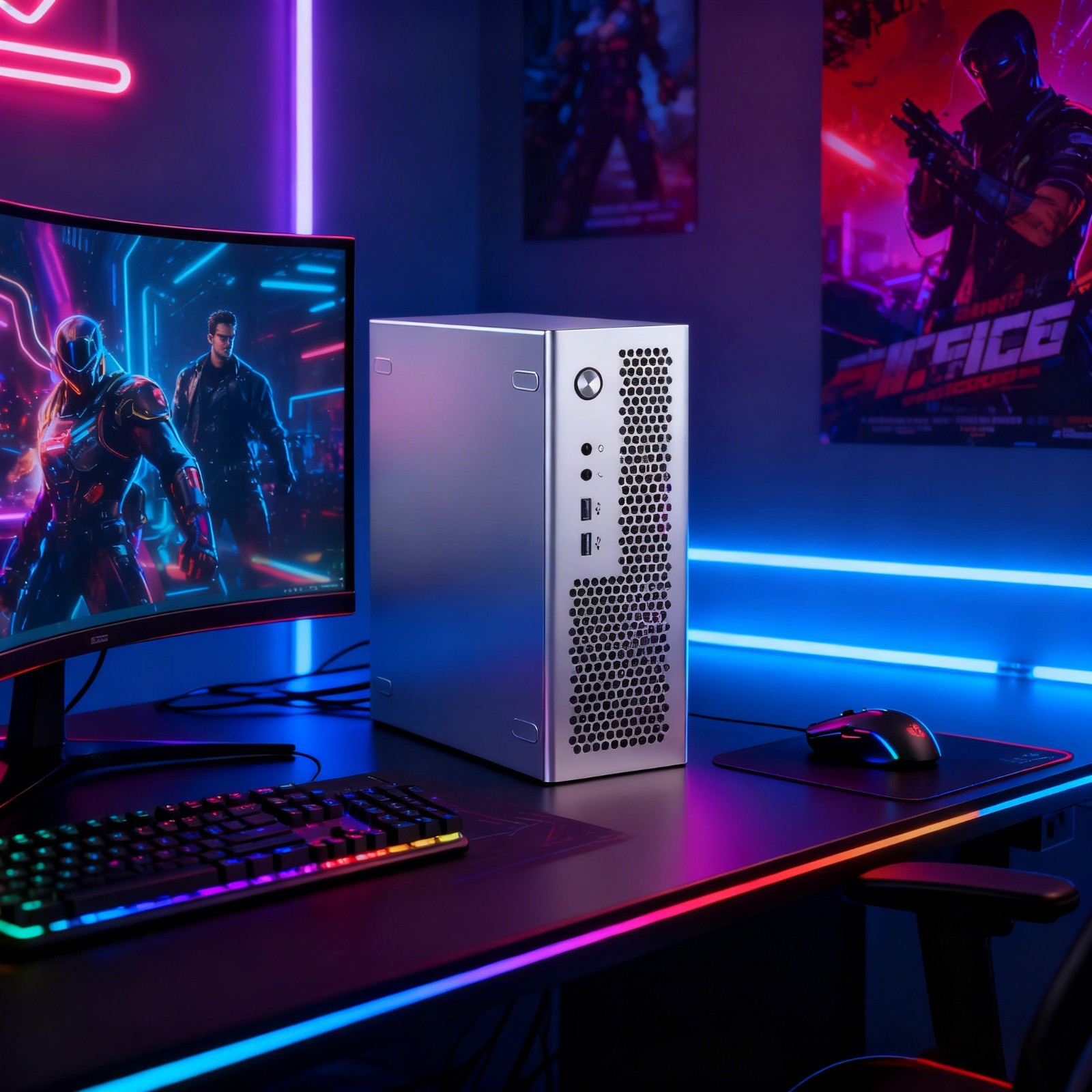 Mini ITX Gaming HTPC Computer Case, SFF Small Form Factor PC Case