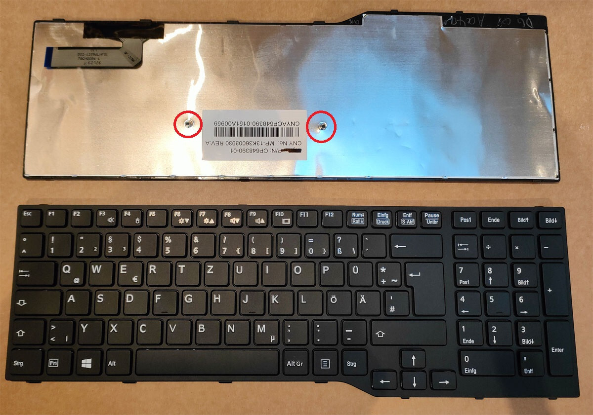 Keyboard Fujitsu Siemens Lifebook A357 A359 A555 AH544 QWERTZ DE Keyboard