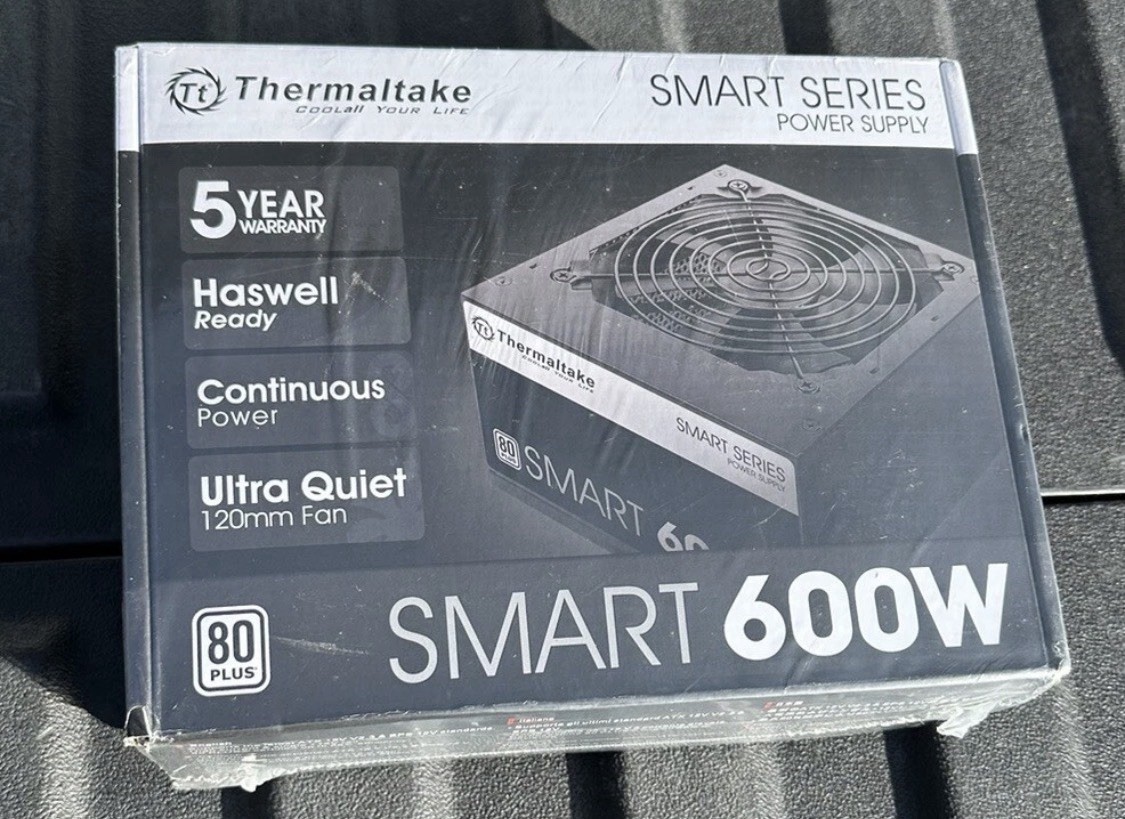 Thermaltake SMART 600W ATX 12V V2.3EPS 80 Plus Certified Active PFC Power Supply