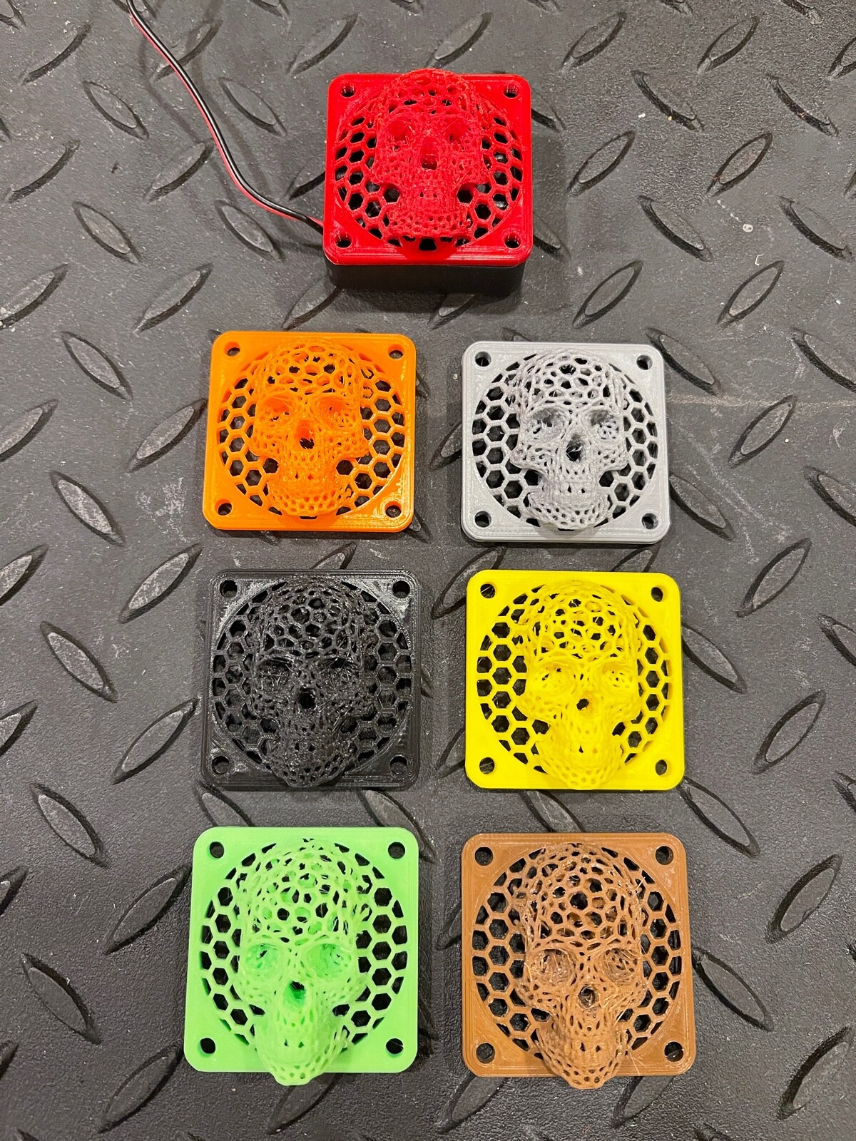 40mm CPU Fan Cover, RC Truck, Car, Truggy Motor and ESC Cooling Fan, 3D Skull