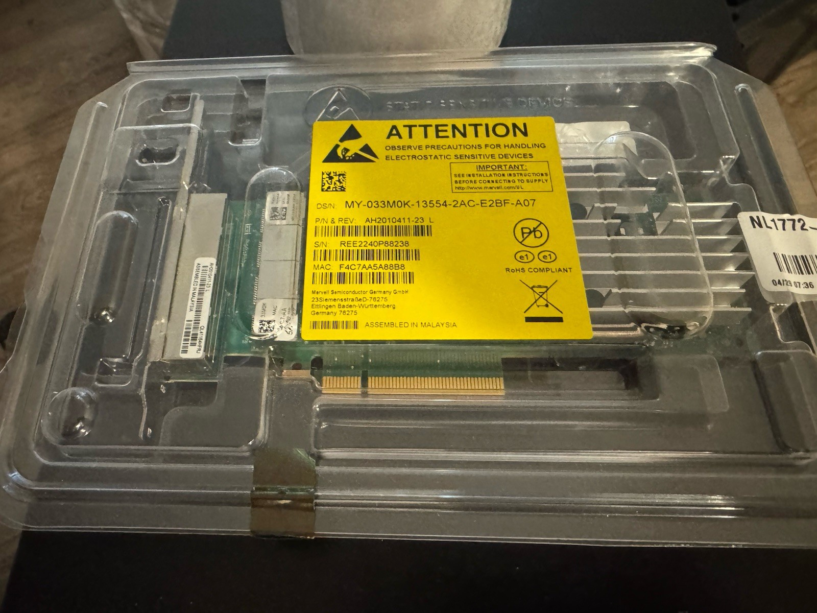 Marvell QL41184HFRJ Quad Port 10GbE Network Card 33MOK