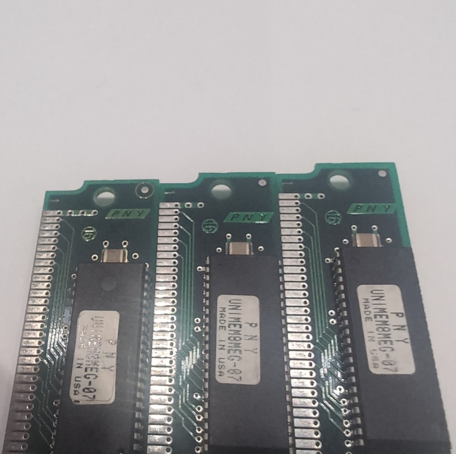 Vintage PNY 8MB 72-Pin SIMM RAM EDO 60ns Lot Of 3 24MB Total Hyundai Made In USA