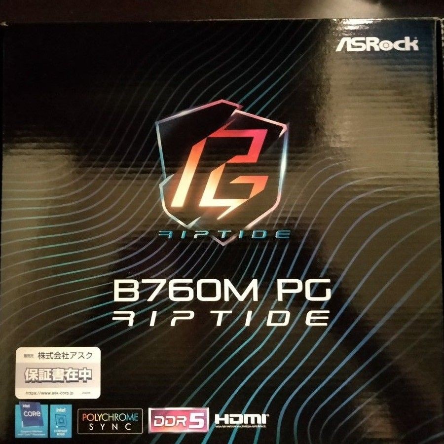 ASRock B760M PG Riptide DDR5 Micro-ATX Motherboard LGA1700 Intel Chipset Mint