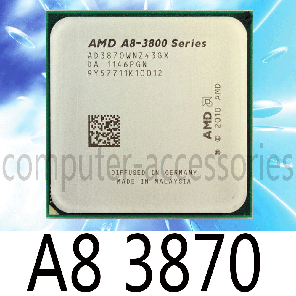 AMD A8-3870 3GHz 4M K10 APUA8 Socket FM1 CPU Processor