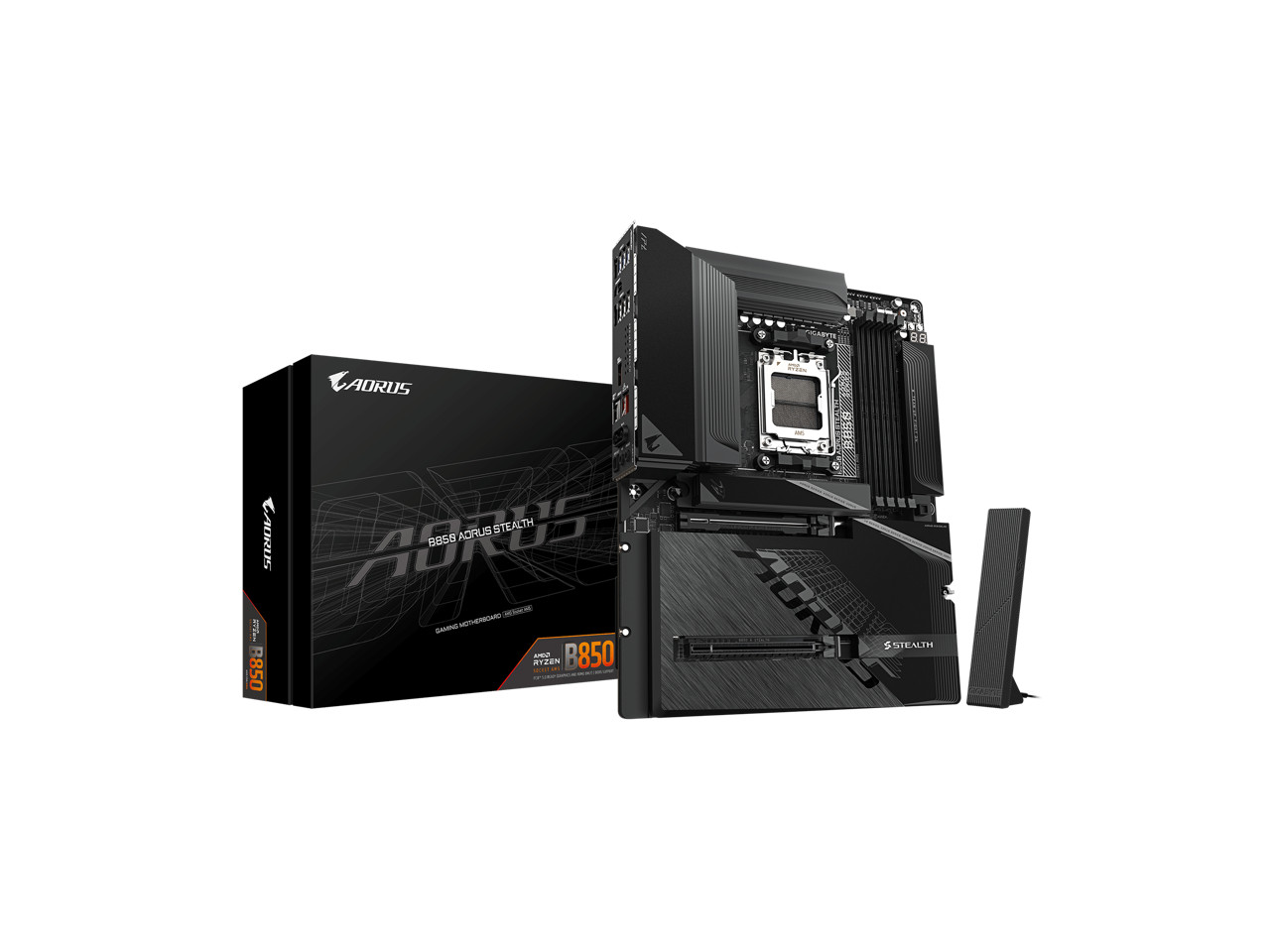 GIGABYTE B850 AORUS STEALTH AMD AM5 ATX Motherboard, Supports AMD Ryzen 9000/800