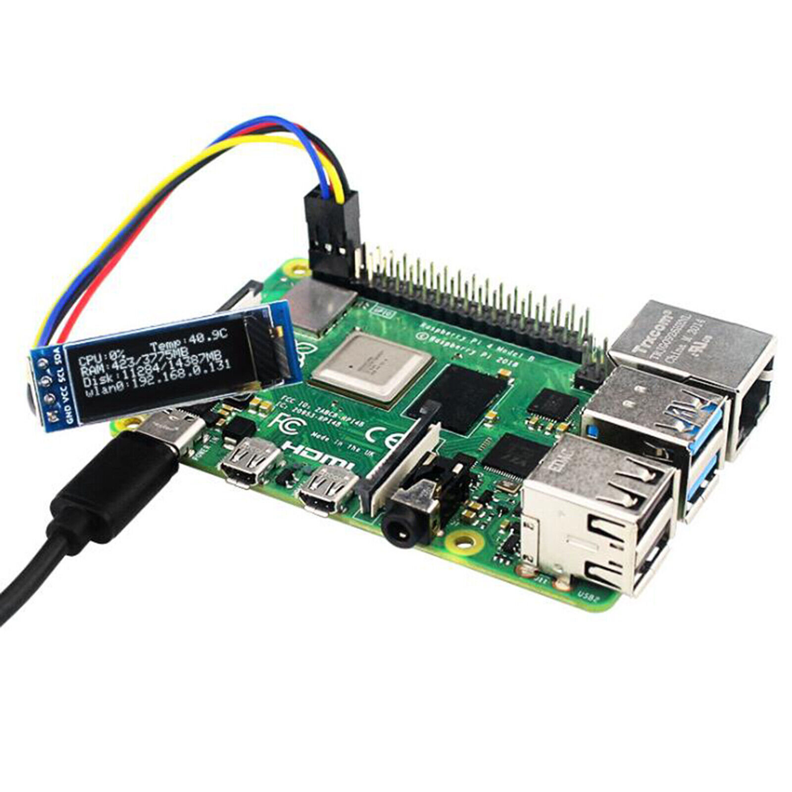 0.91 Inches OLED Display Module 12832 Serial Screen IIC for Raspberry Pi STM32