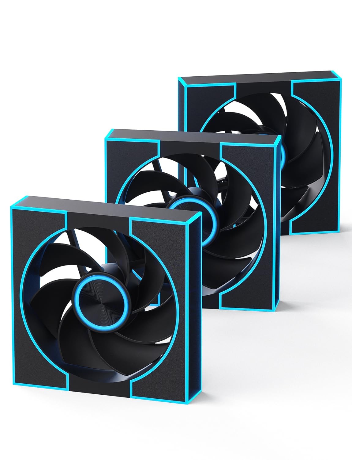 3-Pack 120mm PC Case Fans, PWM ARGB Sync, Addressable RGB Cooling Fans for Co…