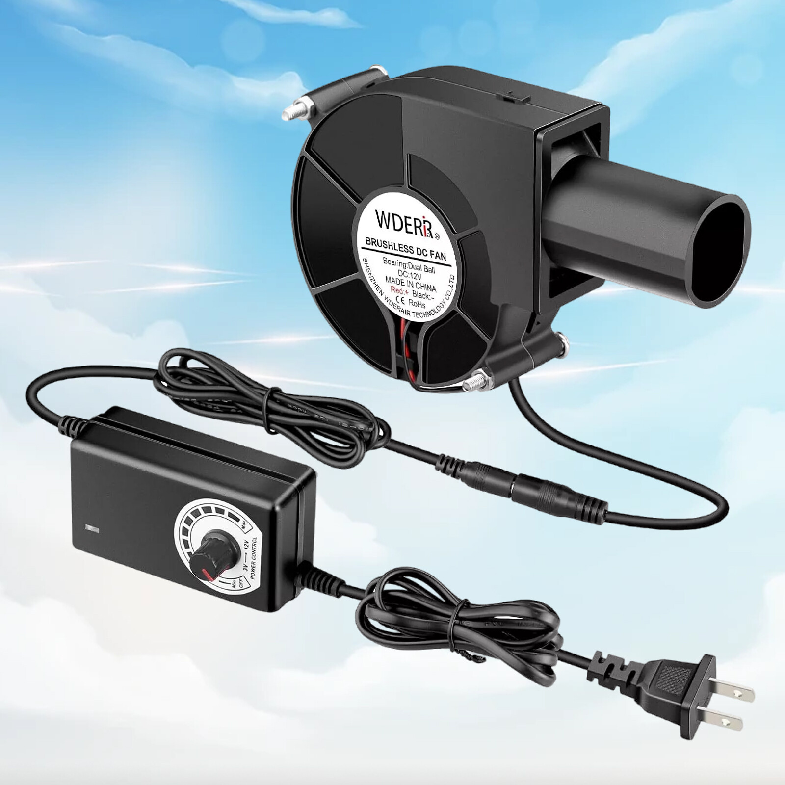 Blower Fan 120v 240V AC Plug Variable Speed Controller Centrifugal Outdoor