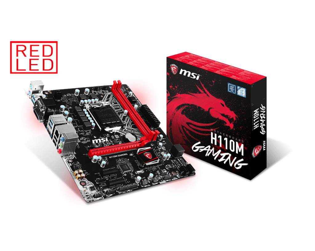 MSI H110M GAMING DDR4 HDMI USB 3.1 DDR4 Socket LGA 1151 Micro ATX Motherboard