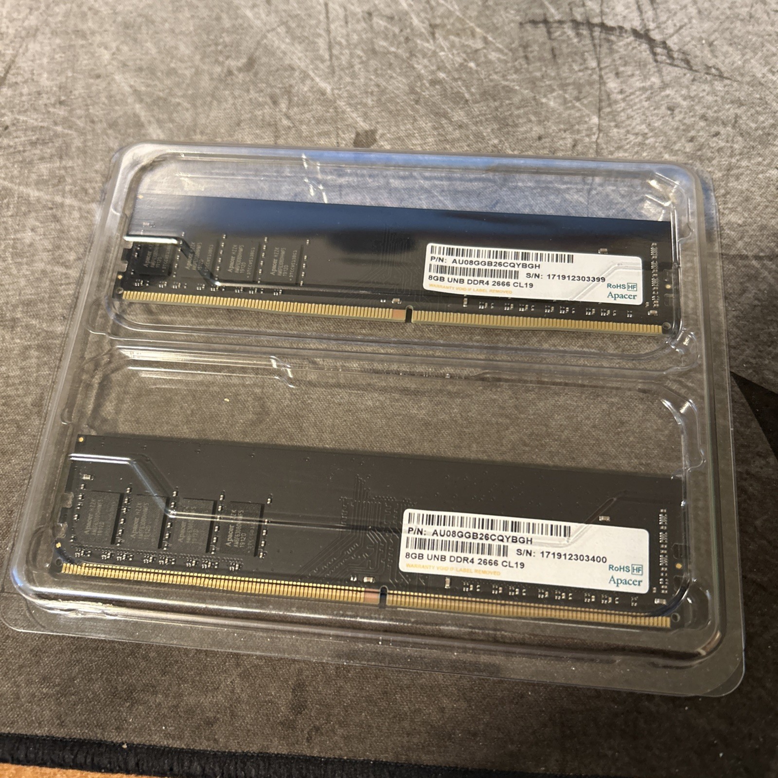 Apacer 16GB (2x8GB) DDR4-2666 DIMM CL19 DDR4 SDRAM Desktop RAM Modules
