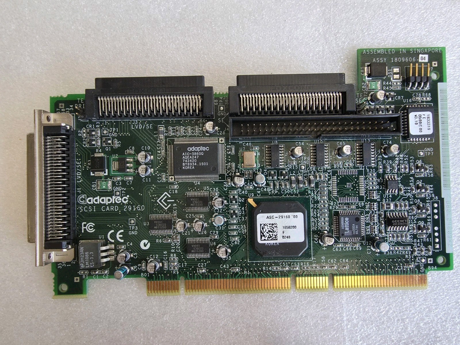 Adaptec ASC-29160 64Bit PCI-X Ultra160 LVD SCSI Controller Card