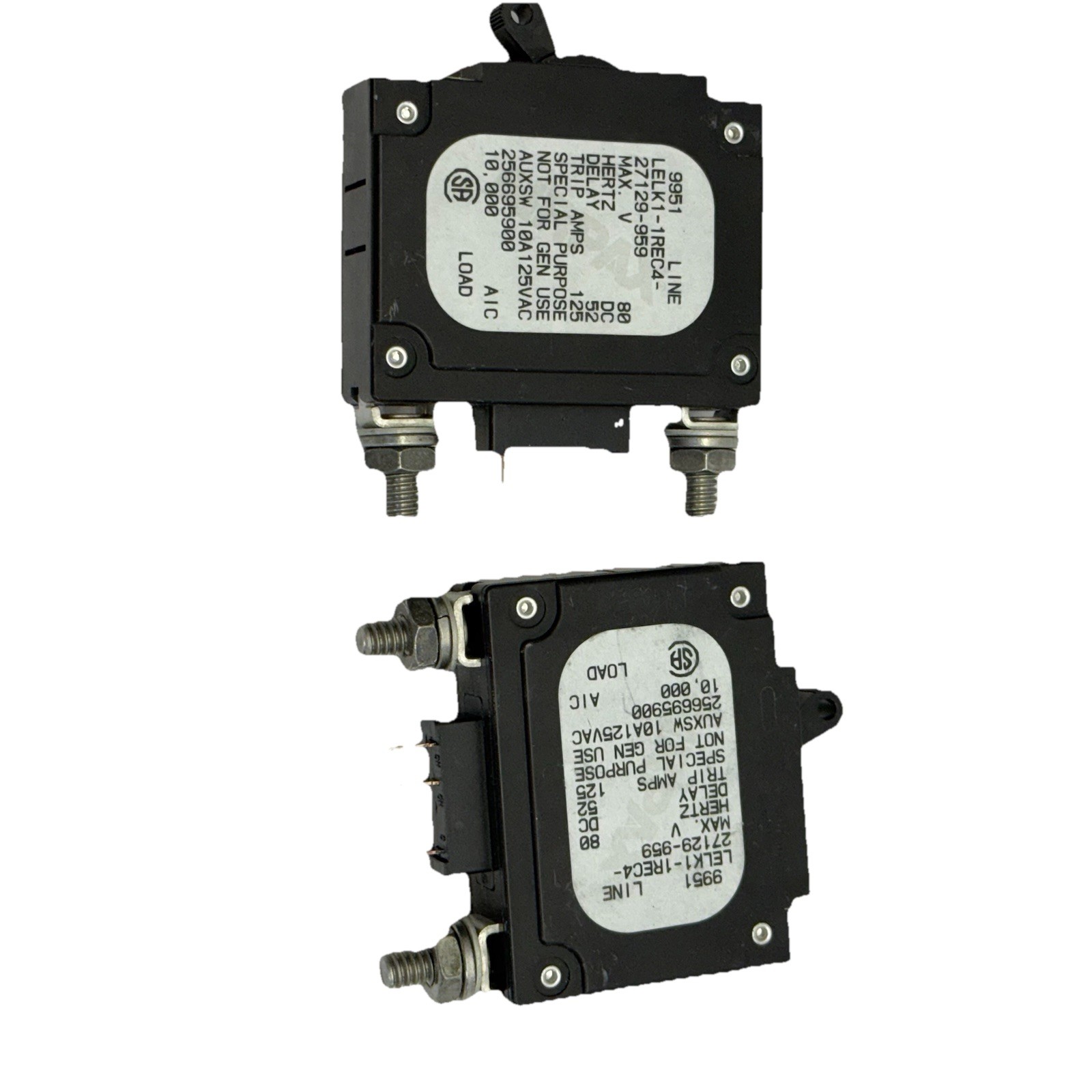 (LOT OF 2) AIRPAX 100A BULLET CIRCUIT BREAKER LELK1-1REC4-27129-959