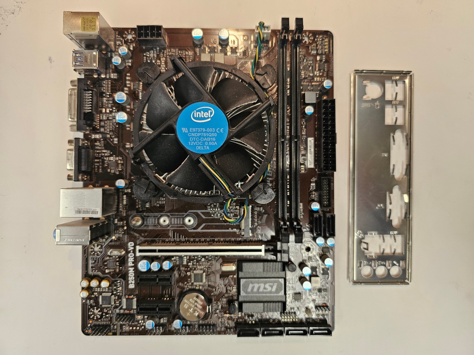 USED MSI B250M MOTHERBOARD / INTEL i3-7100 CPU / 4GB-DDR4 RAM