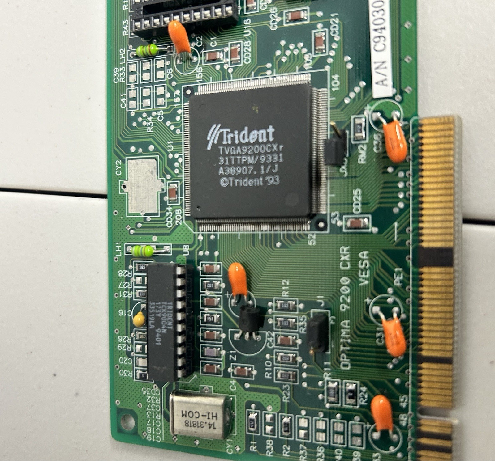 Vintage Trident TVGA9200 Cxr VLB Video Card Vintage 1990s VGA Graphics UNTESTED