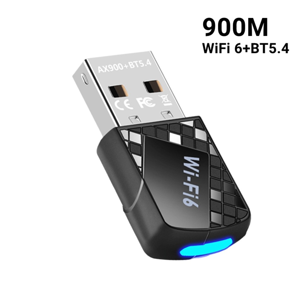 AX900 USB WiFi 6 Adapter 900Mbps Bluetooth 5.4 2 in 1 USB Dongle 2.4G 5G 1204