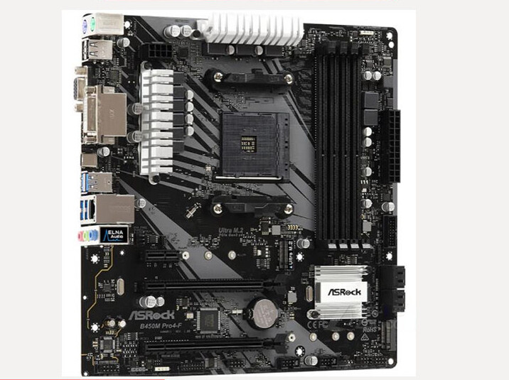 For ASRock B450M Pro4-F Desktop Motherboard Socket AM4 For AMD B450M B450 DDR4