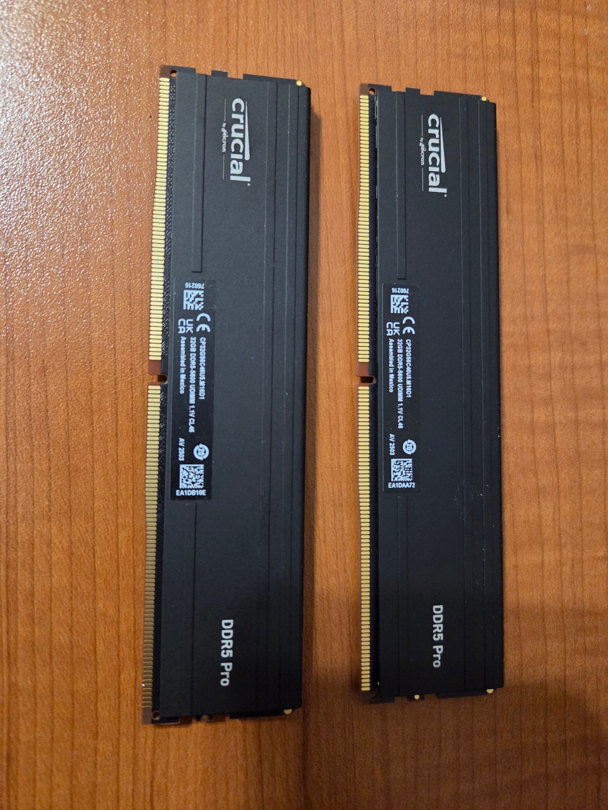 Crucial Pro 64GB DDR5 RAM Kit (2x32GB), 5600MHz, Desktop Memory CP2K32G56C46U5