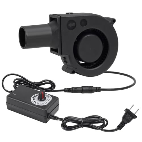 97mm x 33mm 9733 12V Dual Ball BBQ Blower Fan Air with 110V – 240V AC Plug