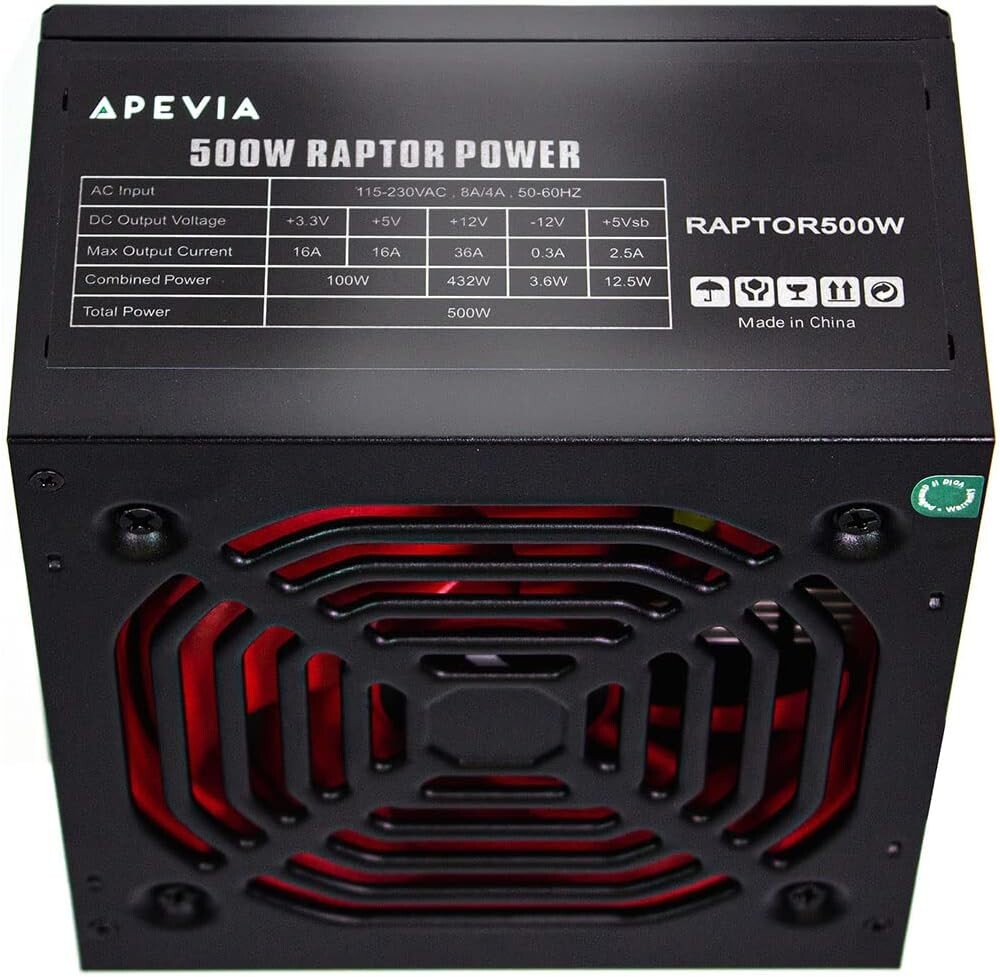 New 500w Gaming ATX Computer Power Supply PCIe 6 8 pin 4 8 pin EPS 24 pin MB