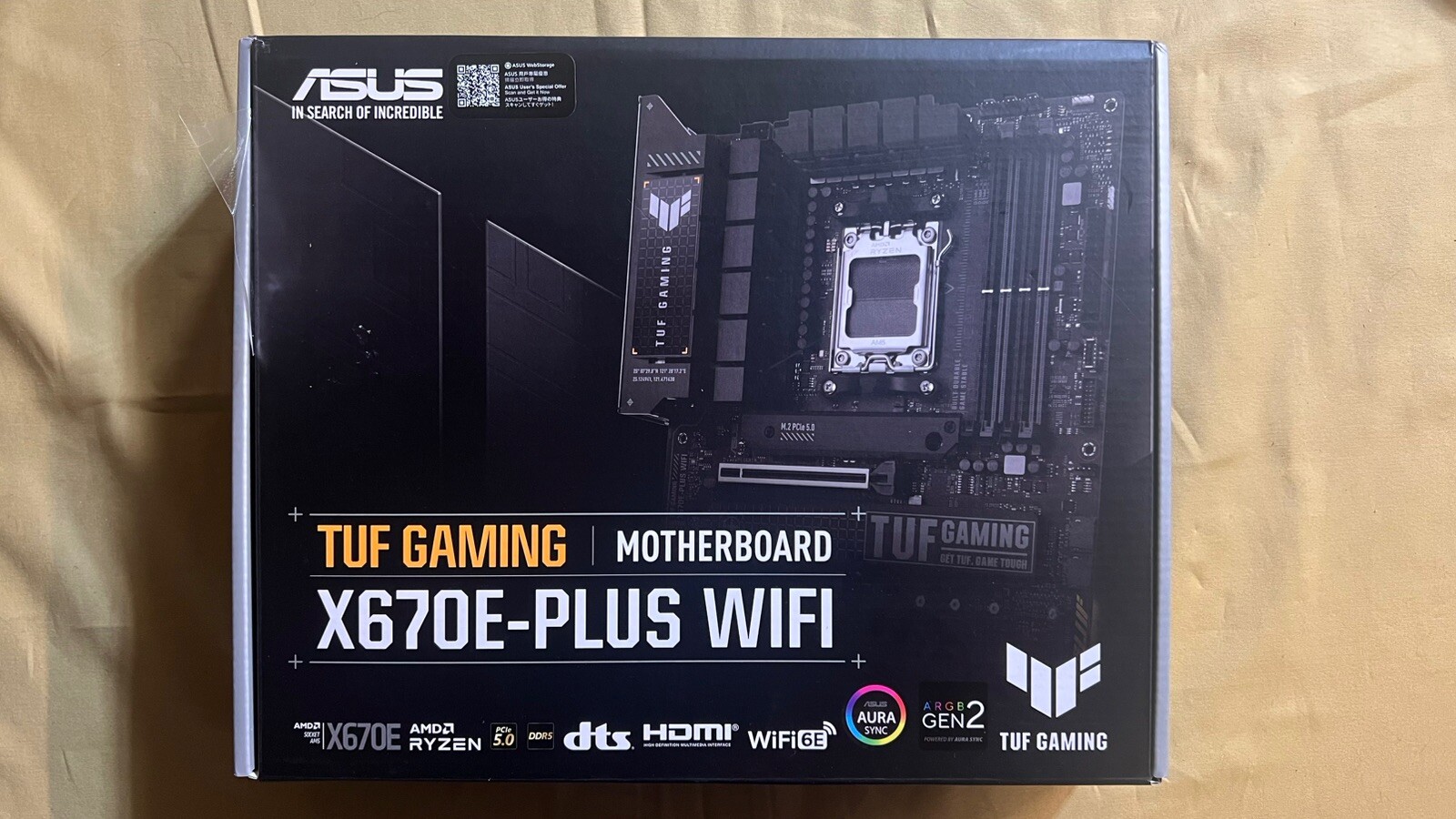 ASUS TUF GAMING X670E-PLUS ATX Gaming Motherboard BOX ONLY