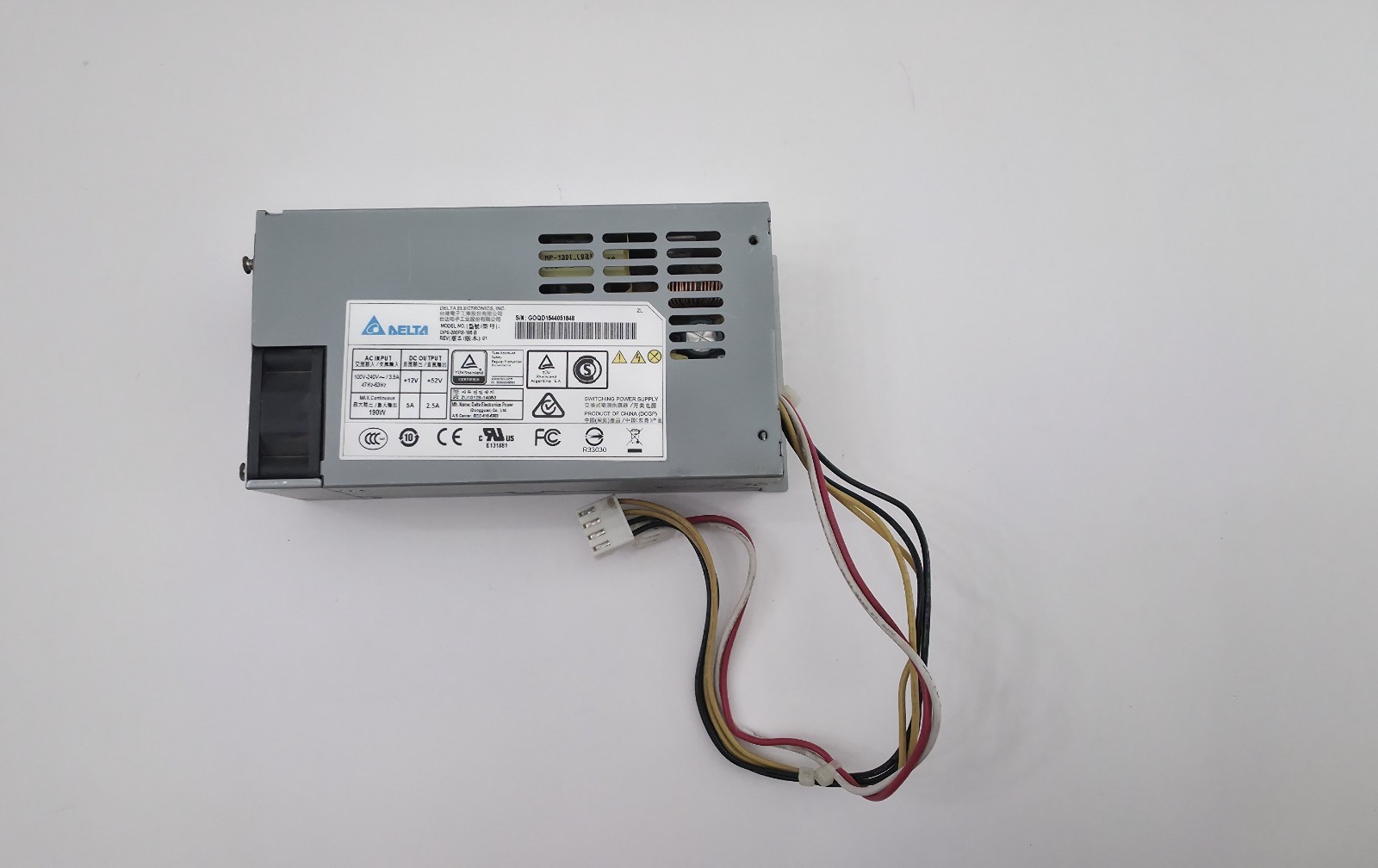 Delta 190W Power Supply DPS-200PB-185 B In 100-240V 3.5A Out 12V-5A/ 52V-2.5A