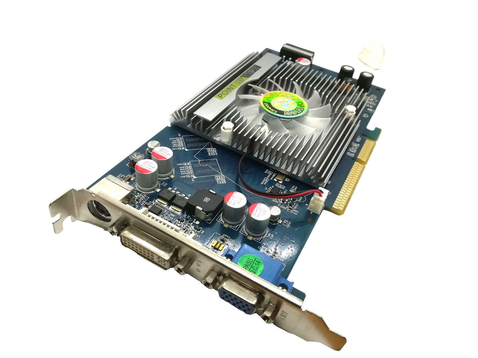 POINT OF VIEW GEFORCE 6800 512MB DDR2 AGP GRAPHICS CARD DVI VGA S-VIDEO #GK13335