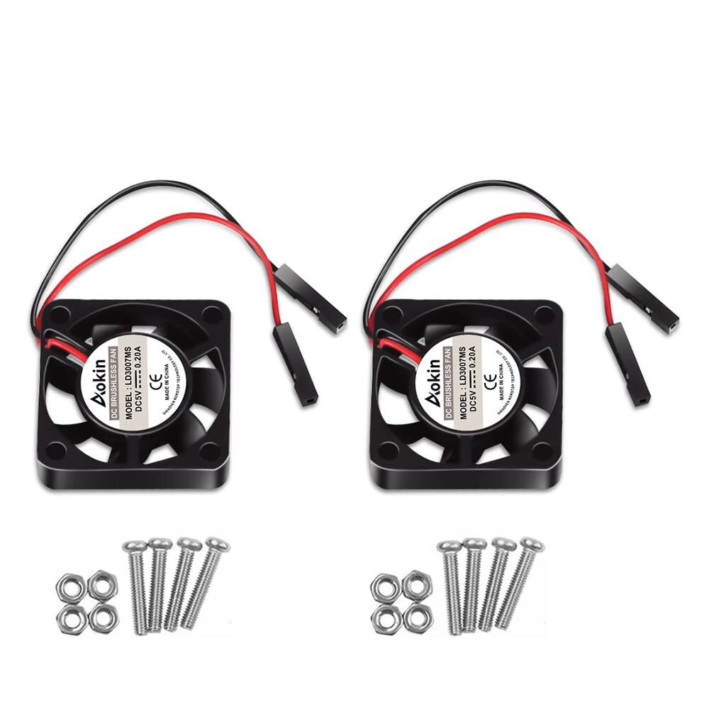 2pcs 3007 Fan For Raspberry Pi 5 30x30x7mm Cooler Fan Pi Brushless Cooling Fan 3