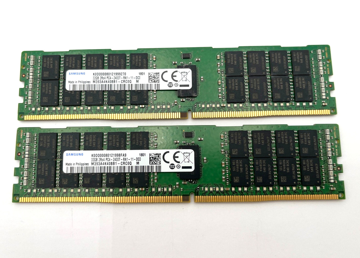 64gb KIT ( 32GB x 2) DDR-4 2400T ECC REG.Samsung – M393A4K40BB1-CRC0Q