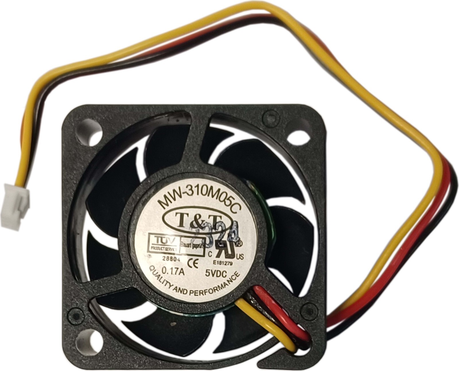 Fan Axial Muffin Cooling DC 5V 30mm 30x30x10 T&T T and T MW-310M05C 3-pin